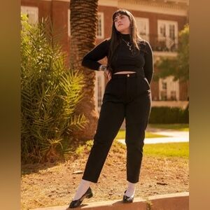 Black Big Bud Press pencil Pants Size Large Petite - Discontinued!